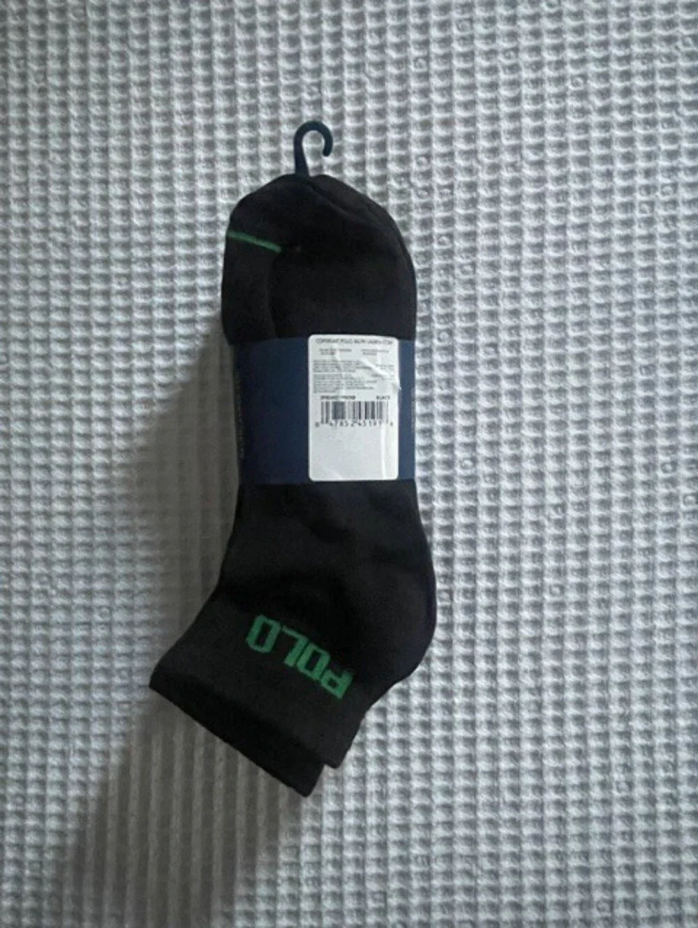 Polo Ralph Lauren Men's 8-Pack Quarter Crew Athletic Socks Black